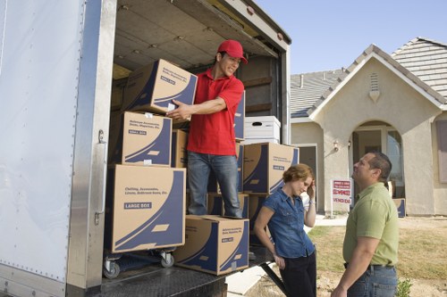 Packing materials and labeled boxes used by Turnpikelane movers