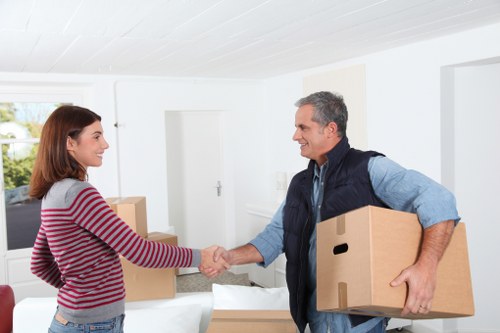 Wrapped wooden furniture protected for long-term storage in Turnpikelane
